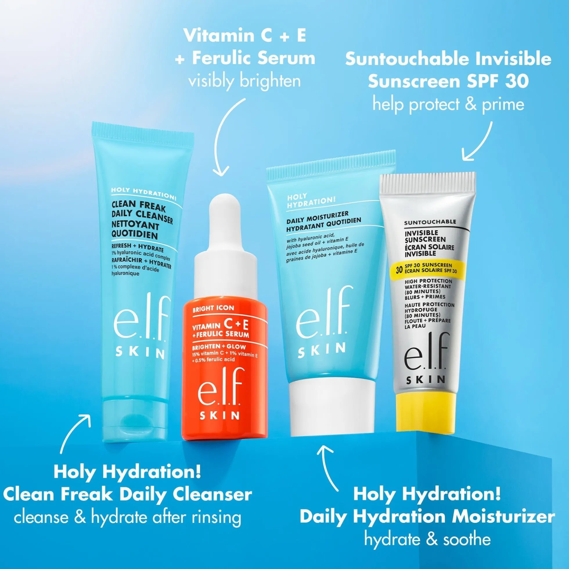 Wake the e.l.f. Up Skincare Kit